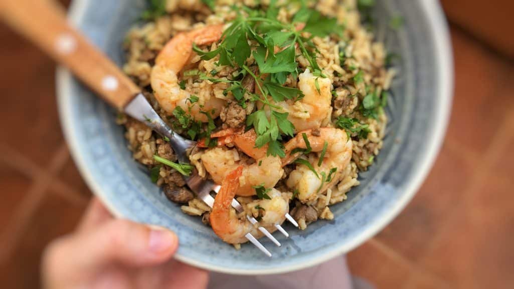 Dirty Rice with Shrimp Recipe Simple. Tasty. Good.