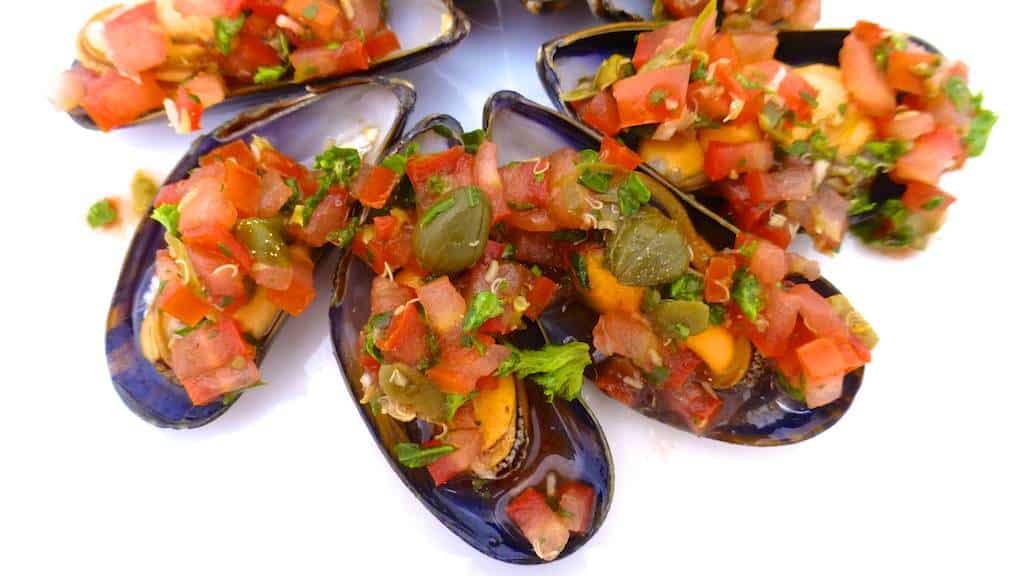 Mussels Vinaigrette Recipe with Tomato Tapenade Simple. Tasty. Good.